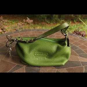 Green Leather Coach Shoulder Bag